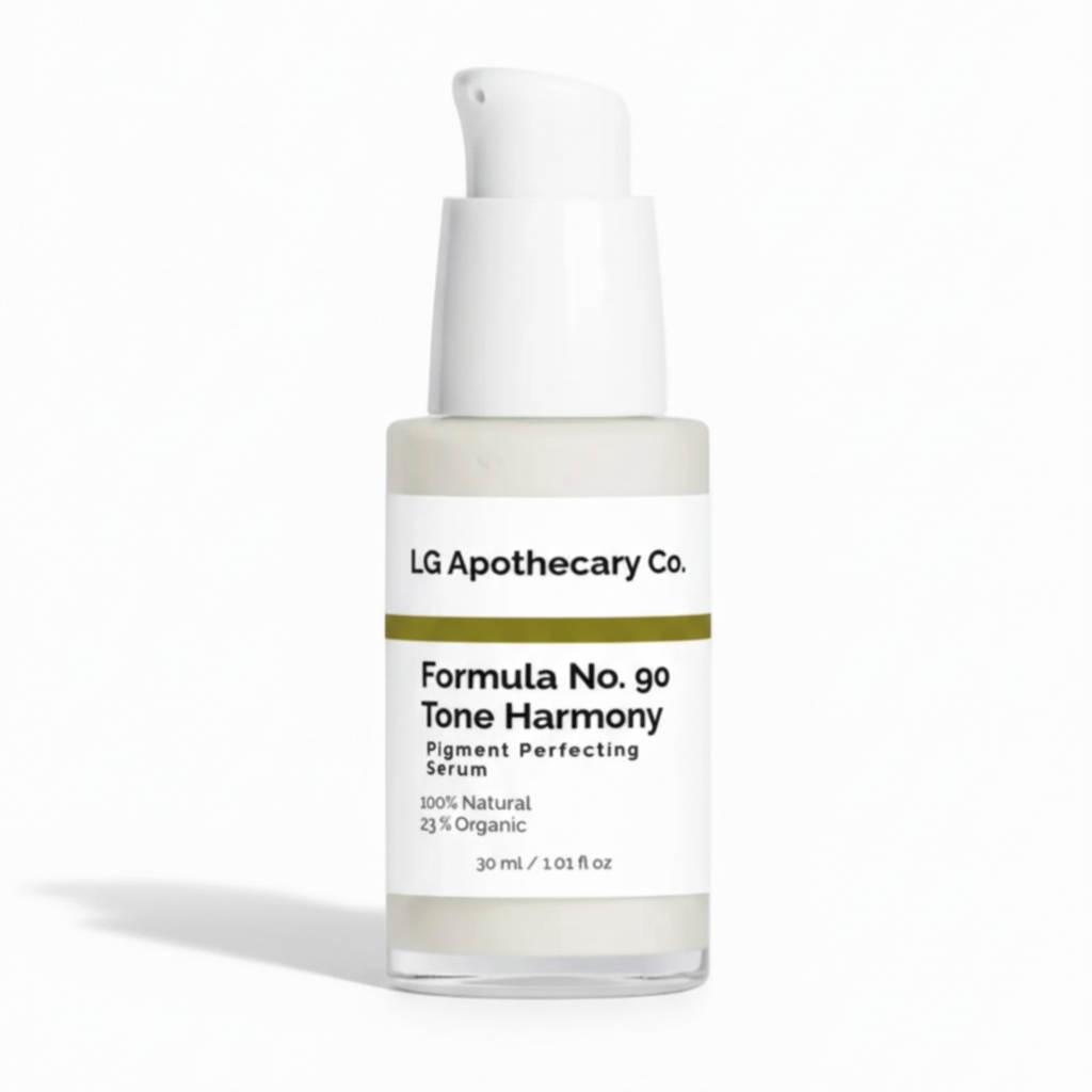 LG Apothecary Co. serum bottle on a white background