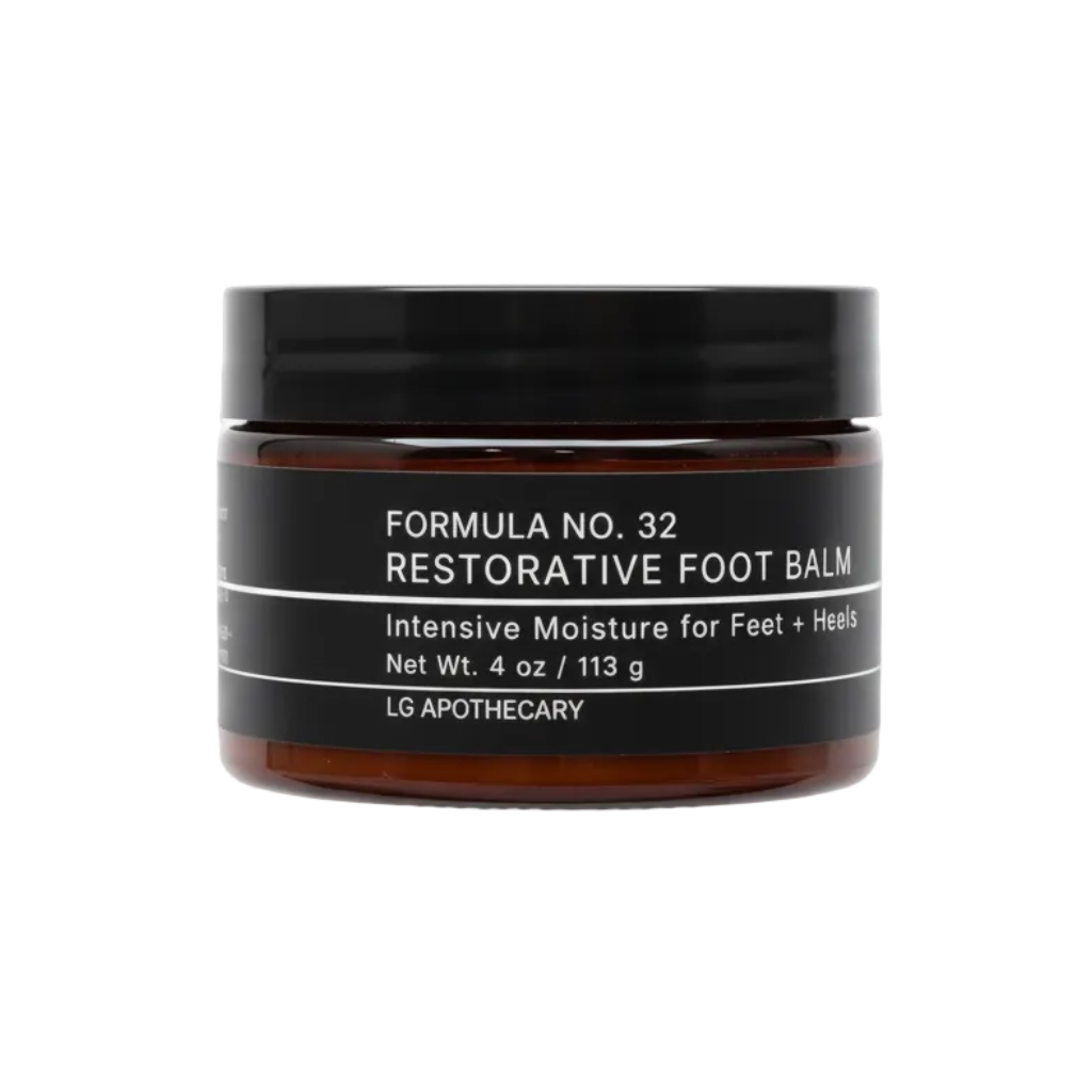 Jar of Formula No. 32 Restorative Foot Balm on a white background